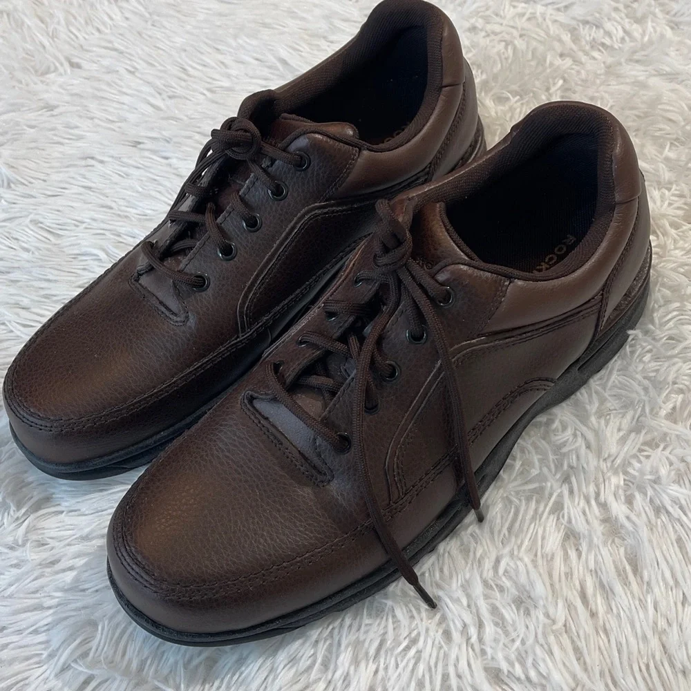 Rockport Men's Dark Brown Leather Oxfords SIZE 13 M LIKE NEW